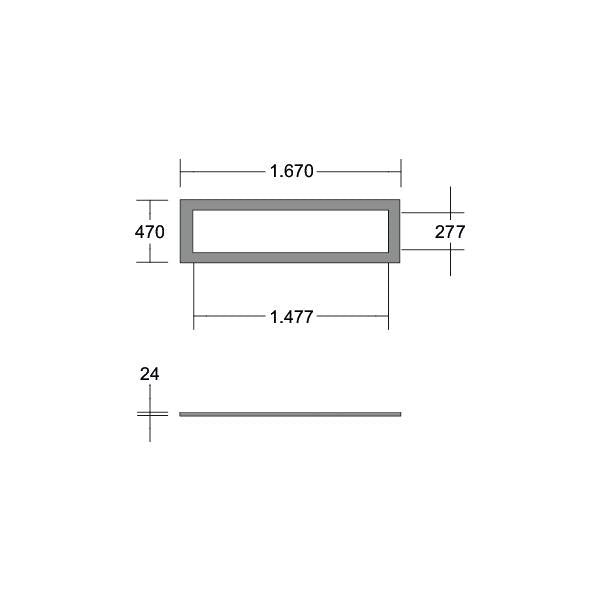 Brumberg Leuchten - Mechanisches Zubehör/Ersatzteile für Leuchten Akustikpaneel 1670x470mm 85320454 Ausschnitt1477x277mm