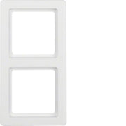 Berker - Abdeckrahmen Rahmen polarweiss, samt 10126089 2-fach