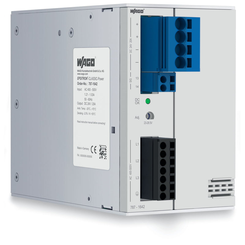 WAGO - Gleichstromversorgung Stromversorgung 787-1642 24VDC 3ph,20A,getakt