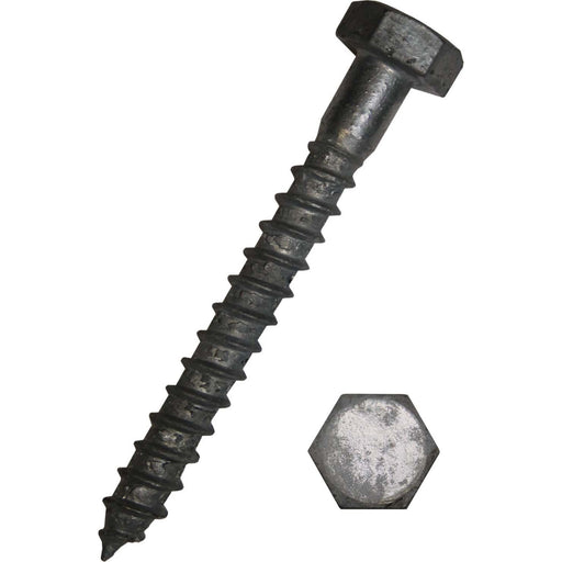 Dresselhaus - Holz-/Spanplattenschraube Sechskant-Holzschraube 0008/061/01 8x35 DIN571 feuerverz. − 200 Stück