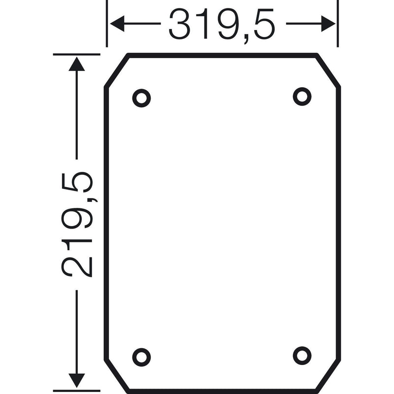Hensel - Montageplatte für Verteilergehäuse Isolierstoff-Montageplatte EB MP 50 4mm stark