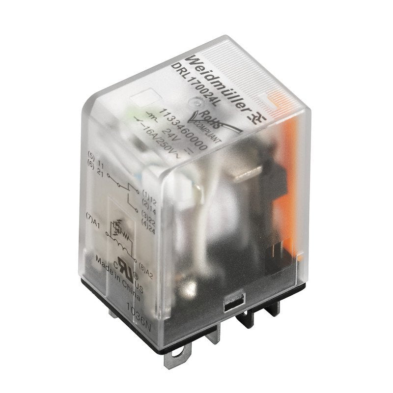 Weidmüller - Schaltrelais Miniatur-Leistungsrelais DRL173012L 12VDC 1Wechsler − 20 Stück