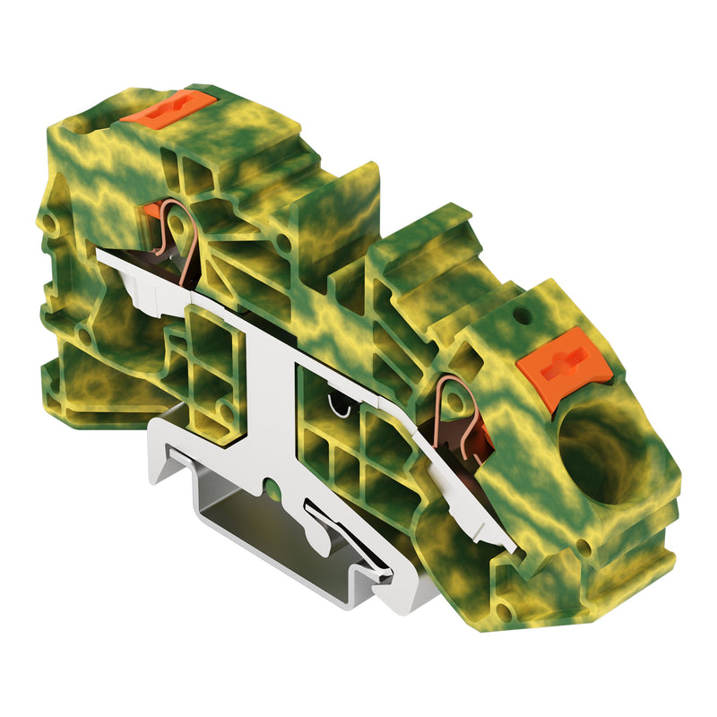 WAGO - Durchgangs-Reihenklemme 2-Leiter-Schutzleiterkle. 2216-7607 Drücker,16mm²,gn-ge