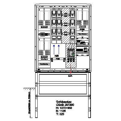 GSAB Elektrotechnik - Zähler-Komplettschrank Wandlermessung m.NA-Schutz 04.W400.AR-01 3pol.N-energie 400A