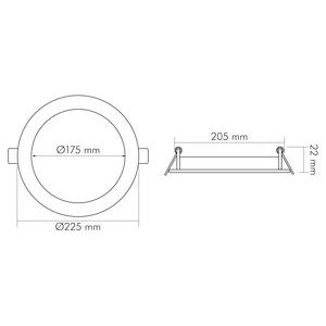 Nobile - Decken-/Wandleuchte LED-Panel Flat 1571904147 SCCT, 350mA, titan