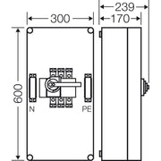 Hensel - Lasttrennschalter Lastschaltergehäuse Mi 7456 160A 3p.+PE+N