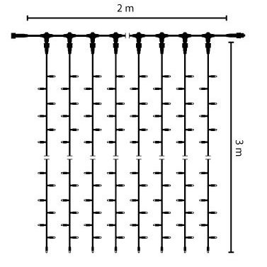 Scharnberger+Hasenbein - Festbeleuchtung LED-Drape Lite 600 58797 2x3m 230V Outdoor