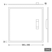 LTS Licht&Leuchten - Decken-/Wandleuchte LED-Panel M600 FYR104.0600.840DALIw 840 DALI