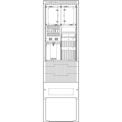 ABN - Zähler-Komplettschrank Straßenbeleuchtung SB205ZL1513 Säule 1 ZP TSG 5pol