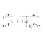 WAGO - Bauelementestecker Relaismodul 2042-3004 DC 24 V,1 Schließer − 6 Stück