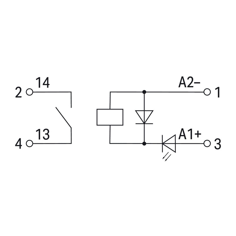 WAGO - Bauelementestecker Relaismodul 2042-3004 DC 24 V,1 Schließer − 6 Stück