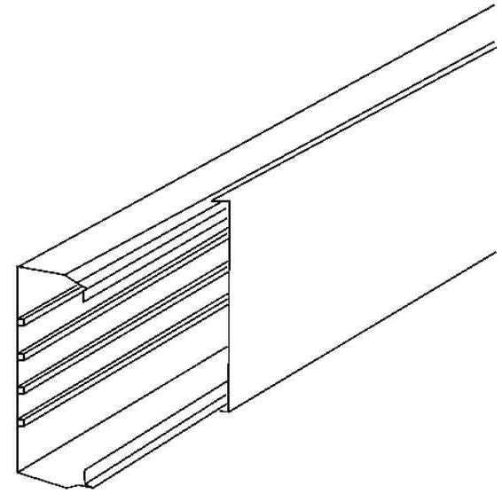 HKL - Leitungsführungskanal Kanal rws HKL60130.3 60x130 RAL9010 − 2 Meter
