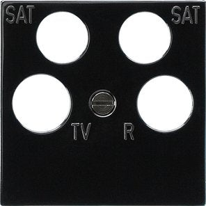 Gira - Übergangsadapter für Installationsschalterprogramme Zentralplatte Ankaro sw 025910 RF/TV+2xSat