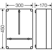 Hensel - Zähler-Leergehäuse Zählergehäuse Mi 2300 300x450x170mm T=146