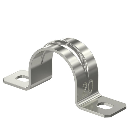 OBO Bettermann - Befestigungsschelle für Kabel/Rohre Befestigungsschelle 605 20 A4 20mm zweilappig − 100 Stück