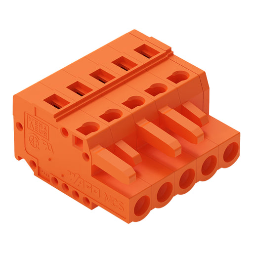 WAGO - Kabelsteckverbinder für Leiterplattensteckverbinder Federleiste gerade 231-305/026-000 5,08mm 5-pol. − 100 Stück