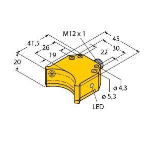 Turck - Induktiver Näherungsschalter Sensor NI4-DS20-2Y1X2-H1140 induktiv − 1 Stück