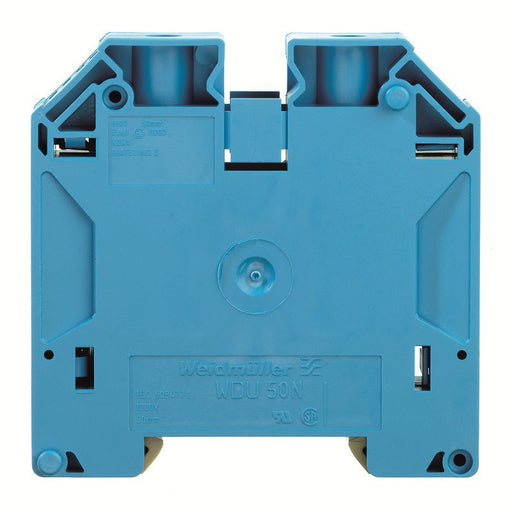 Weidmüller - Durchgangs-Reihenklemme Klemme WDU 50N IR BL Schraubanschl.,50mm² − 10 Stück