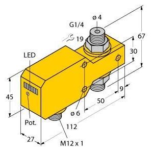 Turck - Durchflussüberwachungsgerät Inline-Sensor FCID04A4PAP8XH1141