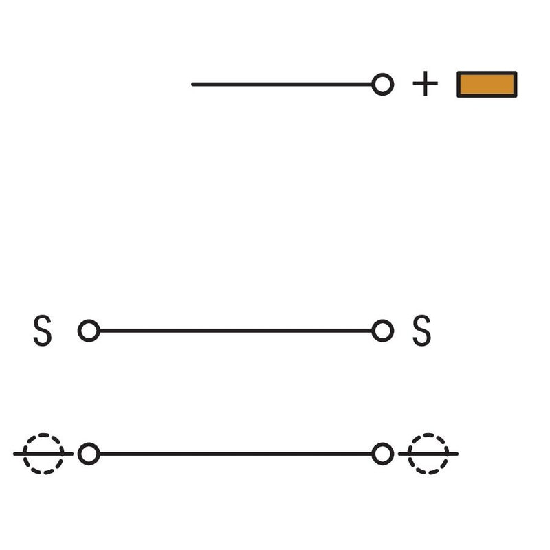 WAGO - Initiator/Aktor-Reihenklemme 3-Leiter-Aktorenklemme 280-583 2,5 mm²,grau − 50 Stück