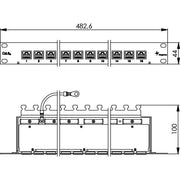 Telegärtner - Patchpanel Kupfer PatchPanel MPP16-HS 100006996 Cat.6A RAL7035