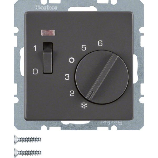 Berker - Raumthermostat Temperaturregler anth/sa 20306086 Öffner/Zentralstück