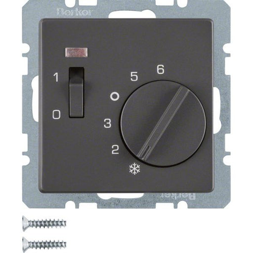 Berker - Raumthermostat Temperaturregler anth/sa 20306086 Öffner/Zentralstück
