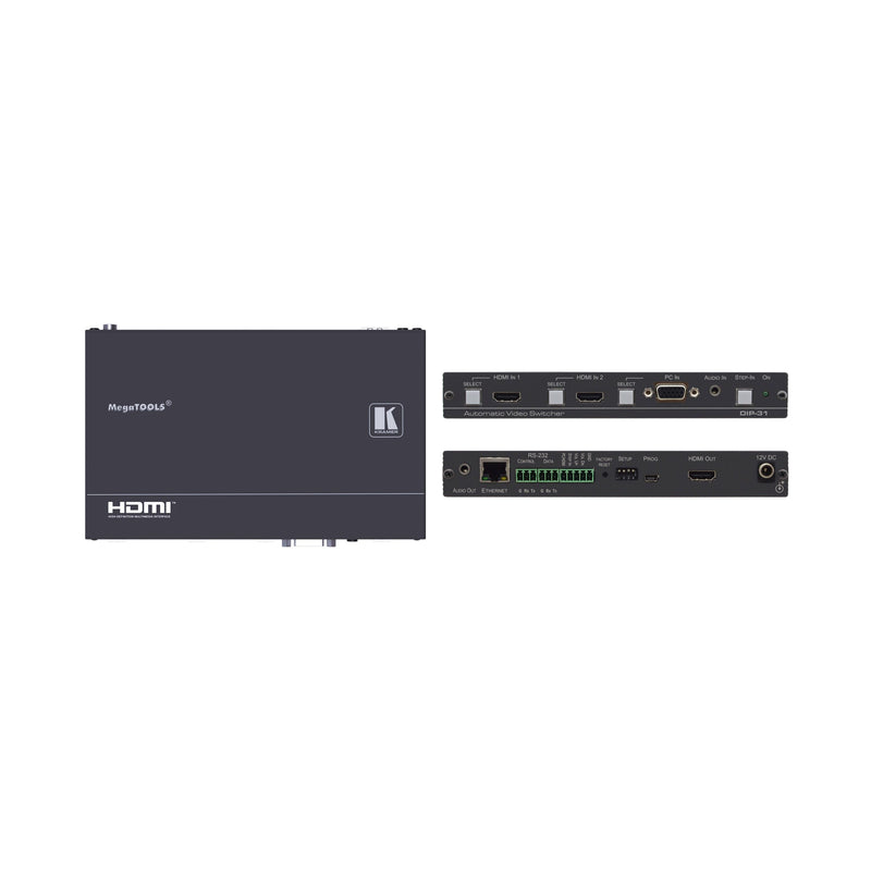 Kramer - Endgeräteumschalter Automatik-Videoumschalter DIP-31 4K 60 4:2:0 HDMI