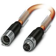 Phoenix Contact - Energiekabel < 1 kV, für ortsveränderlichen Einsatz Steckverbinder beidseitig K - 5E - M17 M9/#1619322 kunststoffumspritzt − 2 Stück