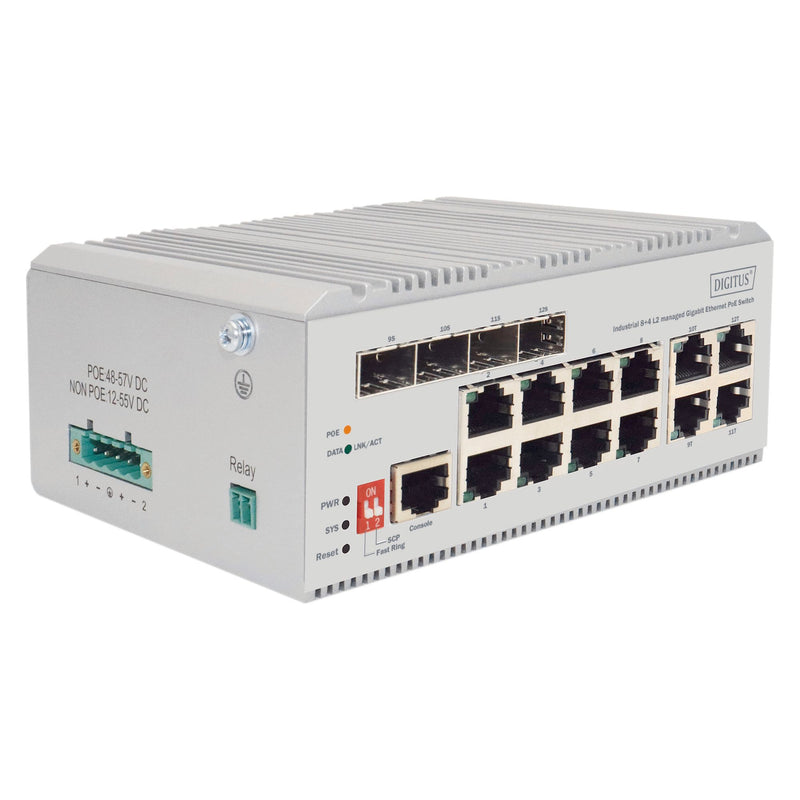 DIGITUS - Netzwerk Switch Netzwerk-Switch DN-651139 8+4-Port L2