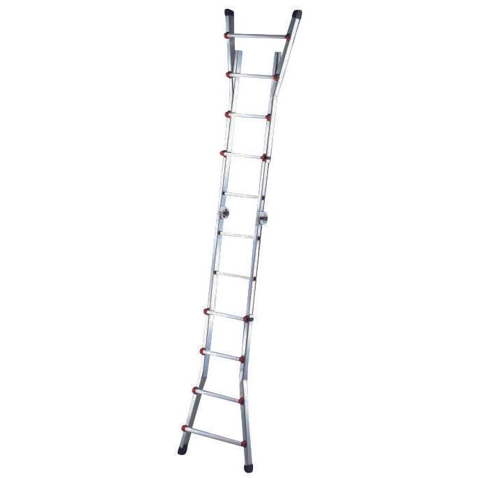 Cimco Werkzeuge - Sprossenleiter Aluminium-Teleskop-Leiter 146706 mit 2x6 Stufen