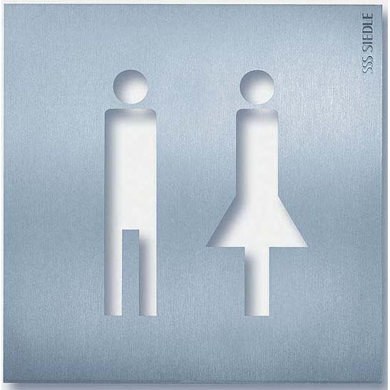 Siedle&Söhne - Kennzeichnungsmaterial Orientierungsschild OSP 0012 154x154mm Toilette