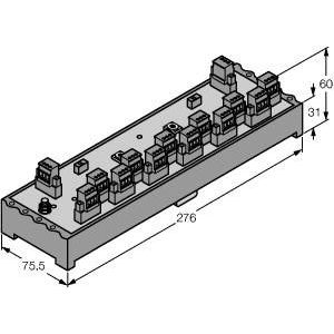 Turck - Passiver Sensor-/Aktor-Verteiler (mit Leitung) Verteilerbaustein JRBS-40-12R/EX