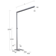 Lightnet - Stehleuchte LED-Stehleuchte LSXLSM-835M-L1570UAA 3500K, silber