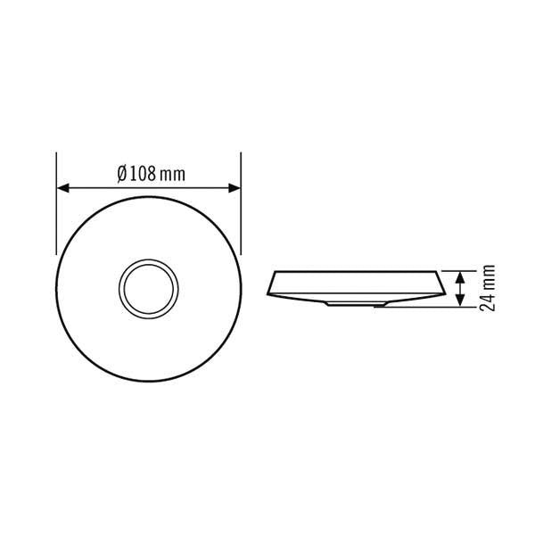 ESYLUX - Zubehör/Ersatzteile für Bewegungsmelder Abdeckblende COMPACT COVER SET8SR und Designring si