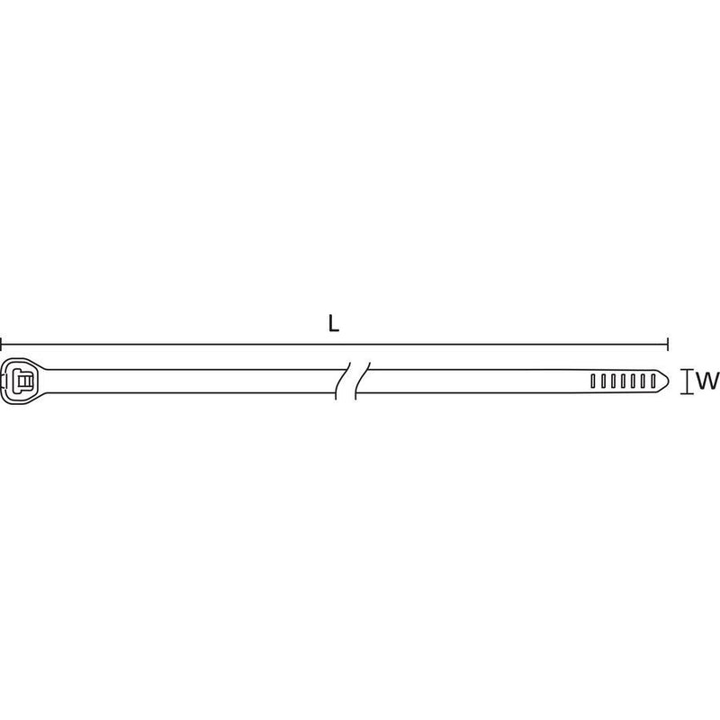 HellermannTyton - Kabelbinder X80L PA66HIRHS BK100 385x4,65, schwarz − 100 Stück