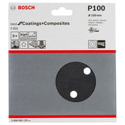 Bosch - Schleifpapier/Schleifvlies PRO F355 Schleifblatt, 150 2608605125 mm, G100, 5-tlg