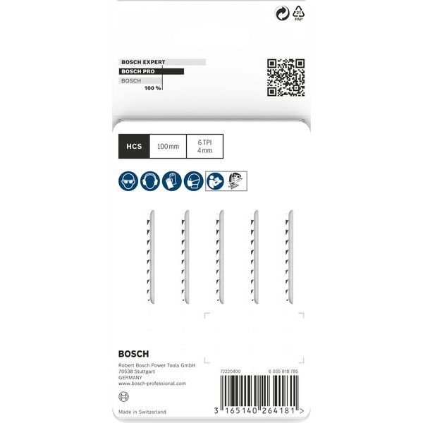 Bosch - Stichsägeblatt PRO Wood precise T144DP 2608633A35 Stichsägeblatt 100 − 10 Packung