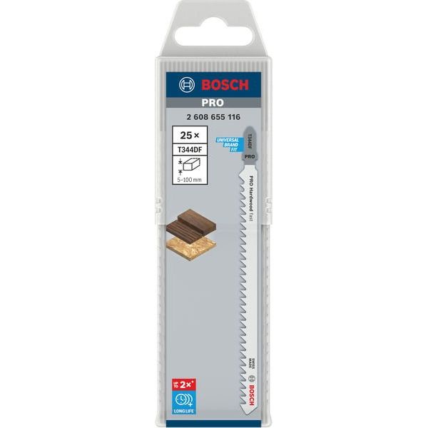 Bosch - Stichsägeblatt PRO Hardwood fast T344DF 2608655116VE(25) Stichsägeblatt 152