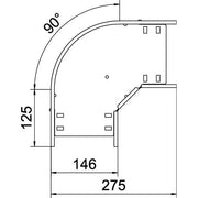 OBO Bettermann - Bogen für Kabelrinne Bogen 90 Grad RB 90 115 FT 110x150 tauchfeuerv