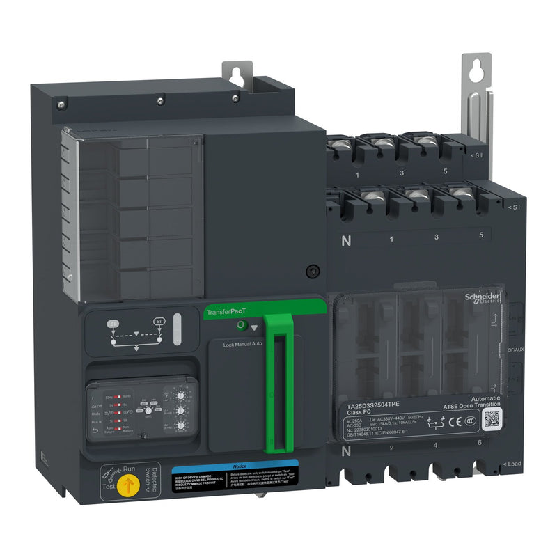 Schneider Electric - Lastschalter Netzumschaltung autom. TA25D3S2504TPE 250A 400V Drehknopf