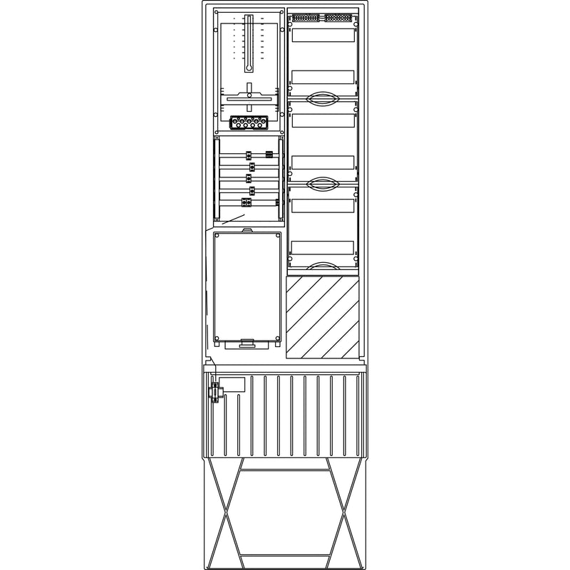 Elsta Mosdorfer - Zähler-Komplettschrank Zähleranschlusssäule ZS341.N5.72 A340 N5 1Z 3.HZ 72TE
