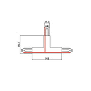 Brumberg Leuchten - Elektrisches Zubehör/Ersatzteile für Leuchten T-Verbinder 87128080 SL rechts, sw