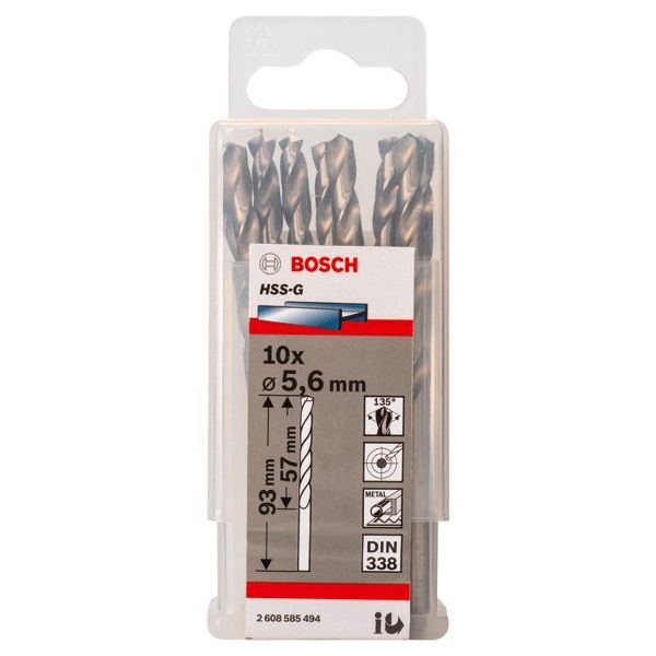 Bosch - Bohrer PRO Metal HSS-G 2608585494 Spiralbohrer 5,6 x