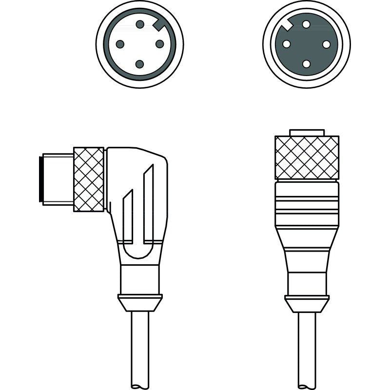 Leuze - Konfektioniertes Sensor-Aktor-Kabel Verbindungsleitung KDS U-M12-4#50130752