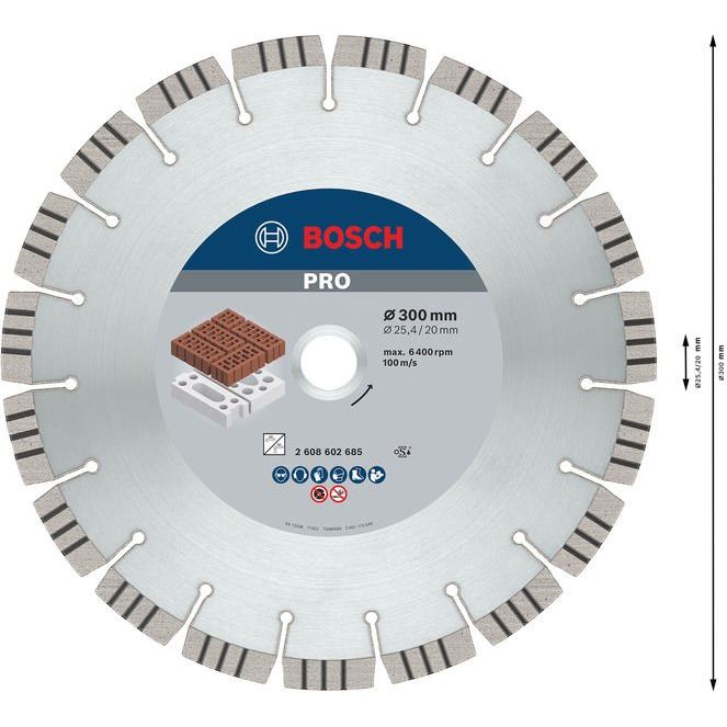 Bosch - Trenn-/Schleifscheibe Diamanttrennscheibe 2608602685 PRO Abrasive