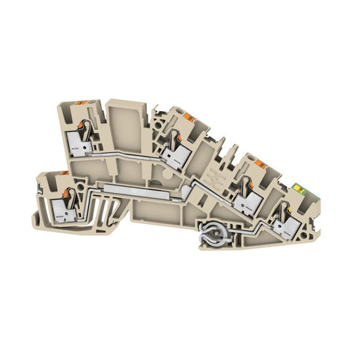 Weidmüller - Installations-Etagenklemme Klemme PUSH IN 2.5qmm AITB 2.5 L-L-PE DL − 50 Stück