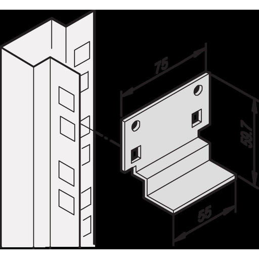 Schroff - Komponente für den Ausbau (Schaltschrank) Kurzgleitschienenpaar 20118592 (VE2) − 3 Packung