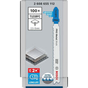 Bosch - Stichsägeblatt PRO Metal thick T121BFC 2608655112 Stichsägeblatt 92 mm − 100 Stück