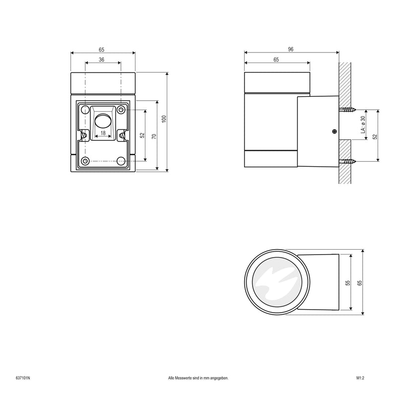 EVN Lichttechnik - Decken-/Wandleuchte Wandleuchte 637101N ws 230V GU10 11W IP54